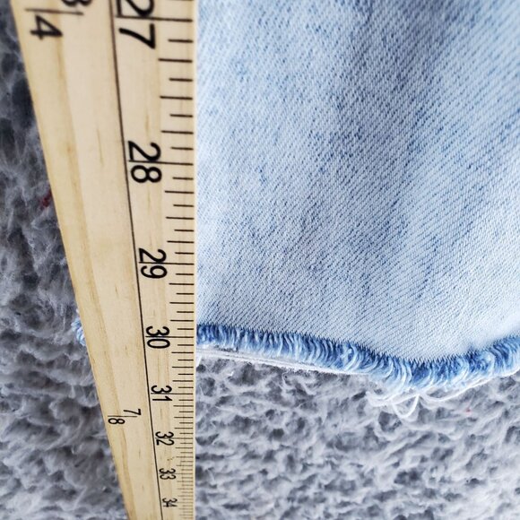Hidden Jeans Womens Size 27 Light Blue Nori High-Rise Wide Leg Frayed Hem Denim - Picture 7 of 12
